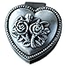Aimeio Vintage Jewelry Box Metal Treasure Box Antique Love Heart Shape Metal Jewelry Box Princess Jewelry Makeup Organizer Birthday Gift (Love Heart)