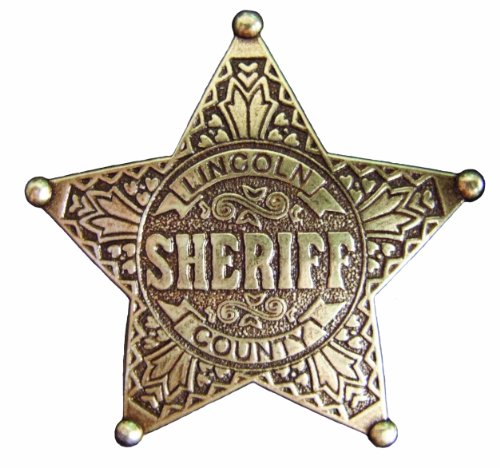 Denix Old West Era 2.5-Inch Lincoln County Sheriff Replica Badge - //coolthings.us