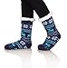 SDBING Slipper Socks for Women with Grippers, Winter Warm Fuzzy Indoor Christmas Gifts Socks (Blue)
