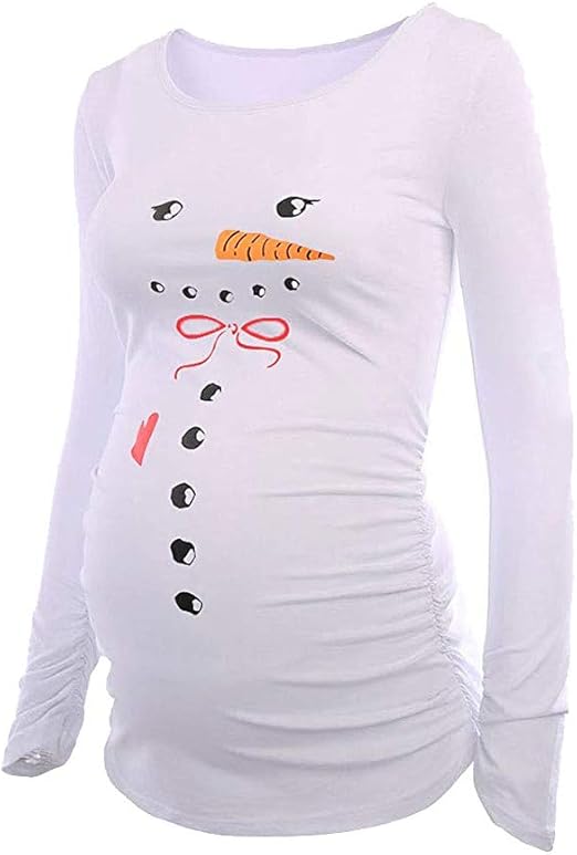 Christmas Maternity Clothing for Women Pregnants Tops Long Sleeve