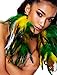 Fashmorus Green Feather Earrings for Women Handmade Earrings for Women Dangling Long Feather Dangle Earrings for Women