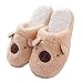 WYSBAOSHU Winter Warm Men Women Indoor Shoe Couples House Slipper 1-Brown Pig L