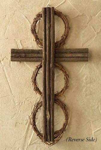 Rustic Twig Cross Wall Decor