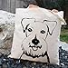 Baby the Schnauzer Tote Bag by Pet Studio Art
