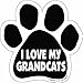 Imagine This Paw Car Magnet, I Love My Grandcats, 5-1/2-Inch by 5-1/2-Inch