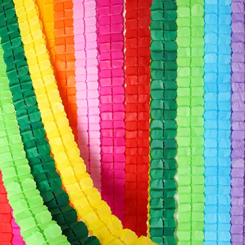 image for RUBFAC 10pcs Colorful Four-Leaf Clover Paper Garland Party Streamers T