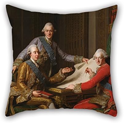 Artistdecor Oil Painting Alexander Roslin - King Gustav III Of Sweden And His Brothers Throw Pillow Case 16 X 16 Inches / 40 By 40 Cm Best Choice For Bedroom,car Seat,bf,dance Room,birthday,indoor