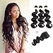 YePei Brazilian Virgin Body Wave 3 or 4 bundles With Free Part Closure Natural Color 100% Unprocessed Human Hair Weave Weft with Lace Closure