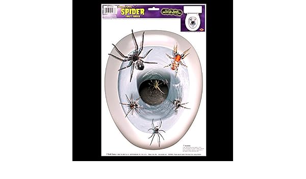 Spider Toilet Topper Peel 'N Place Party Accessory (1 Count) (1/Sh) (799760689432)