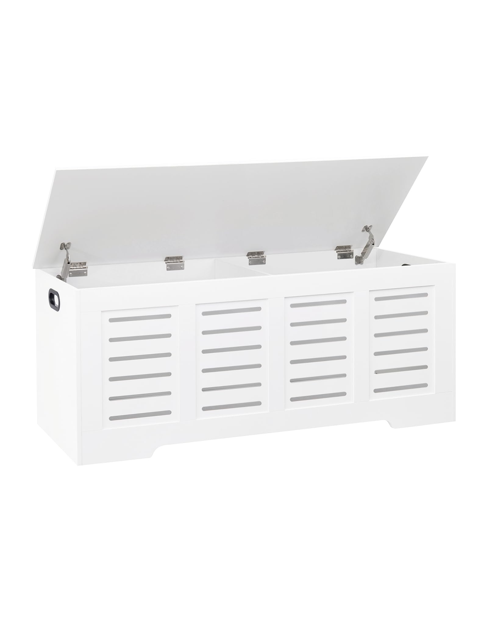Photo 1 of ***FINAL SALE/NO RETURN, SOLD AS PARTS*** DINZI LVJ Storage Chest, 47.3” Wooden Toy Box with 2 Safety Hinges, Retro Entryway Shoe Storage Bench with Flip-Top, Sturdy Large Storage Trunk for Living Room, Bedroom, Easy Assembly, White