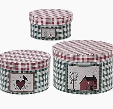 Eurowebb - Cajas Decorativas Redondas de cartón (3 Piezas): Amazon.es: Electrónica