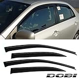VioletLisa 4pcs Front Rear Smoke Sun/Rain Guard Vent Shade Window Visors For 03-08 Toyota Corolla