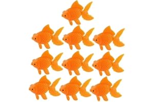 WsjiaboFux 10Pcs Orange Aquarium Fish Bowl Tank Artificial Floating Plastic Decor Goldfish Ornament Fish Tank Decoration Aquarium Décor Thematic Ornaments