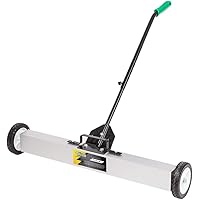 TUFFIOM 36-Inch Rolling Magnetic Pick-Up Sweeper | 30-LBS Capacity, with Quick Release Latch & Adjustable Long Handle, for Na