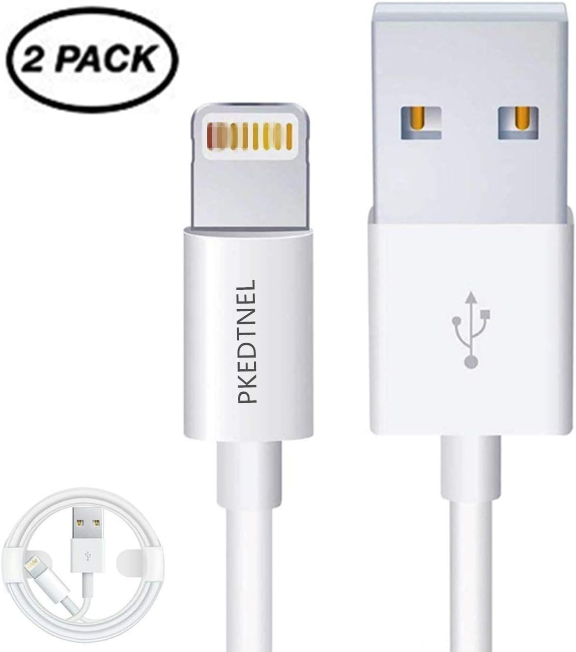 2 PackiPhone/iPad Charging/Charger Cord Lightning to USB