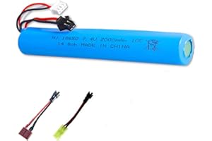 HHZ 7.4V 2000mAh Gel Ball Water Bead Blaster Gun Battery Li-ion Battery for Splatter Ball Gun SRB 1200 400 400-SUB