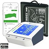 Iprovèn Blood Pressure Monitor Clinical Upper Arm -Premium Technology: Double Pulse Detection Technology - Lightning Fast (30-40 SEC) Highly Accurate - Free App and Medium Cuff (White-Gray)