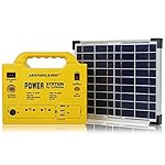 Solar GeneratorPortable (128Wh - 40,000mAh - 140W) LiFePo4 Battery - 1Inverter 110V - Solar Panel - 3USB Outlets 2A - 4DC Outlets 12V/5A - Perfect for Emergency & Outdoor - Monerator Gusto 10