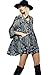 BIYOUTH Long Sleeve Bohemian Vintage Printed Ethnic Style Loose Casual Tunic Dress