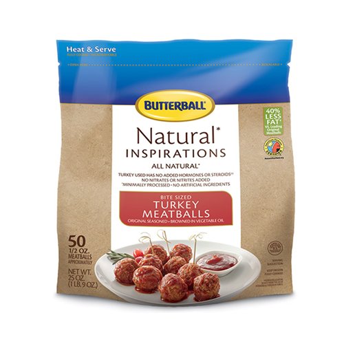 Butterball, Original Bite Size Turkey Meatballs, 25 oz (Frozen)