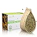 NatureZ Edge Mason Bee House, Natural Bamboo Mason Bee Hive, Supercharge Your Garden by Attracting The Perfect Non-Aggressive Pollinator Bees, Bee Hotel