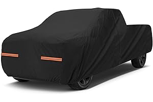 Carforu Truck Cover Waterproof All Weather, PEVA Full Outdoor Truck Pickup Covers Fit for Ford F150, Chevy Silverado, GMC Sie