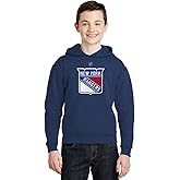 Outerstuff New York Rangers Youth Boys Team Primary Logo Pullover Fleece Hoodie