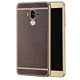 Huawei Mate 9 Case Remex Ultra Thin Luxury TPU Shell and Anti-Scratch and Non-Slip Design Cover for Huawei Mate 9 (Coffee Brown)
