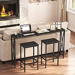 MAHANCRIS Bar Stools, Set of 2 Bar Chairs with