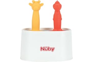 Nuby Animal Pops Ice Pop Mold - Homemade Treats for Kids - Teething Relief, 4 Months+