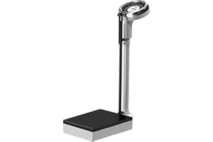 Helsevesen Physician Beam Scale, Classic Mechanical Beam Scales with Large Round Dial, Height and Weight Scale, SZT-160