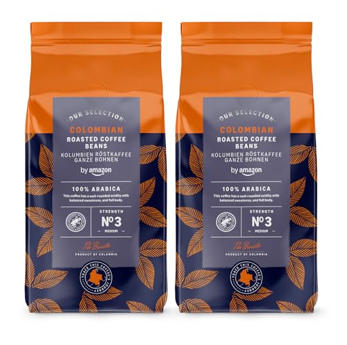 Colombian Coffee Bean, Medium Roast, 1 kg (2 Packungen x 500 g) – Rainforest Alliance zertifiziert