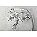 Kingston Brass KS265C Clawfoot Tub Wall Mount Faucet, Polished Chrome,6-Inch Adjustable Center