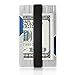 ROCO MINIMALIST Aluminum Slim Wallet RFID BLOCKING Money Clip - Futuristic Design (Silver)