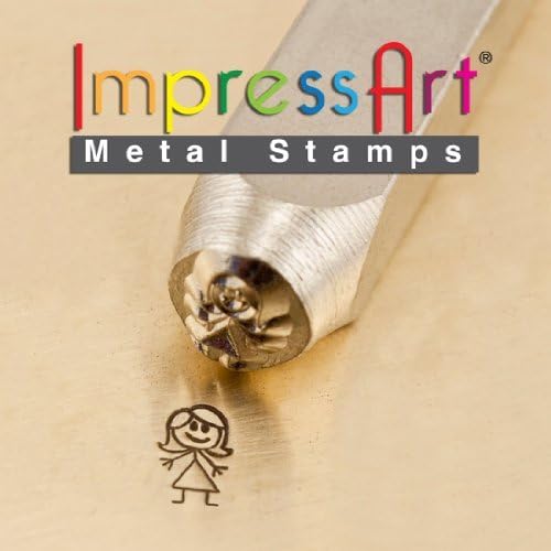 ImpressArt- 7mm, Auntie Stick Figure Design Stamp by ImpressArt Metal Stamps