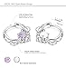 FUNRUN JEWELRY 2PCS 16G Stainless Steel Created-opal Septum Ring Hoop Nose Ring Body Jewelry Piercing White Purple