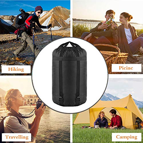 HOOMBOOM Compression Stuff Sack, 2-Pack 46L Waterproof Sleeping Bags Storage Stuff Sack Organizer, Great for Backpacking and Camping