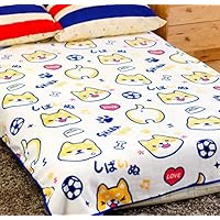 MetaView 57" x 78" Cute Shiba Inu Fleece Trow Blanket Soft Warm Blanket Puppy Dog Blanket