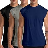 Holure 1 or 3 or 5 Pack Men's Gym Tank Tops Workout Sleeveless T-Shirts Athletic Muscle Tank Training Bodybuilding Shirts