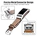 Mornex Replacement Leather Band Compatible with Fitbit Charge 2, Classic Genuine Leather Wristband for Men Women(Light Brown-Silver Buckle)