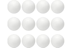 PATIKIL 1.5 Inches Craft Foam Balls, 12 Pcs Round Polystyrene Foam Balls for DIY Projects Arts and Crafts Supplies, White