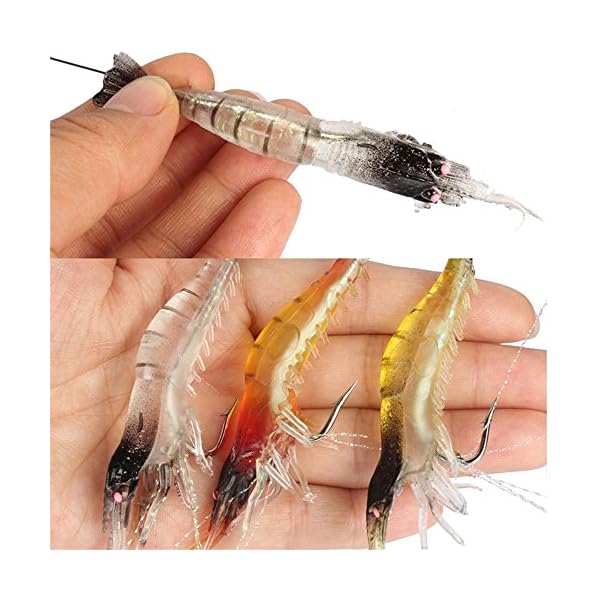 Guasslee-10pcslot-85cm-6g-Artificial-Silicone-Soft-Bait-Luminous-Shrimp-Fishing-Lure-with-Hook-Fishing-Tackle