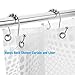 Amazer Shower Curtain Hooks Rings Double Shower Curtain Rings Stainless Steel Rust-Resistant Double Glide Shower Hook Rings for Bathroom Shower Rod Curtains, Polished Chrome, Set of 12 Hooks