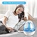 Cool Mist Humidifier - Ultrasonic Humidifiers Air Humidifiers for Bedroom, 1 Gallon Mist Humidifiers with Quiet High Mist Output, Multi Mist Levels, Various Night Lights, ETL Approved, Filter Free