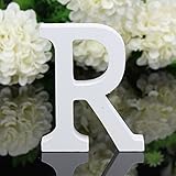 Totoo Decorative Wood Letters, Hanging Wall 26 Letters Wooden Alphabet Wall Letter for Children Baby Name Girls Bedroom Wedding Brithday Party Home Decor-Letters (R)