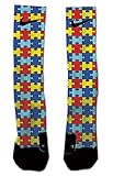 Custom Nike Elite 1.5 Autism Awareness Socks Large