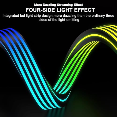 RGB PCIe Extension Cable with 8-Pin, ARGB GPU Power Cable with Addressable LEDs, 5V 3-Pin Connector for RTX 3060/4060/4070 & RX 6600/580, PC Case Lighting Accessory(Black, 34.5cm Length)