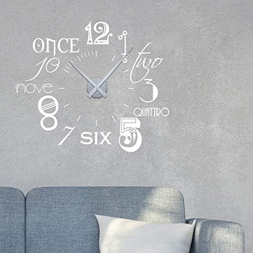 Grazdesign Wandtattoo Uhr Zahlen International Wanduhr Mit Uhrwerk Fur Wohnzimmer Kuche Schlafzimmer 67x57cm Farbe Weiss Uhrwerk Silber Amazon De Kuche Haushalt