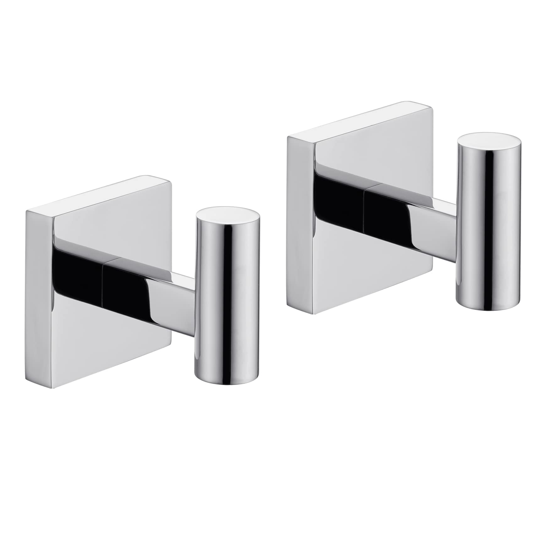 KOKOSIRI Robe Hook Bathroom Towel Coat Hooks for Bath Kitchen Wall 2 Pack Chrome Stainless Steel B1013CH-P2 — image 1