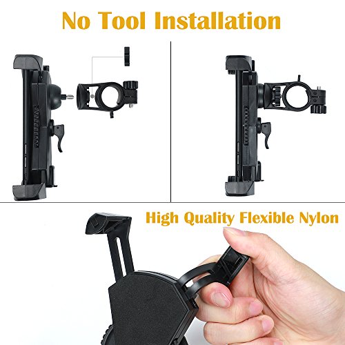 Bike Phone Mount Holder,Leepiya Universal Adjustable Bicycle Motorcycle Handlebar Phone Mount for iPhone X/8 Plus/8/7 Plus/7/6S,Galaxy S9/S9 plus,note 8/S8 plus/S8 and all 4.5-6 Inch Smartphones[Black - Thumbnail 4